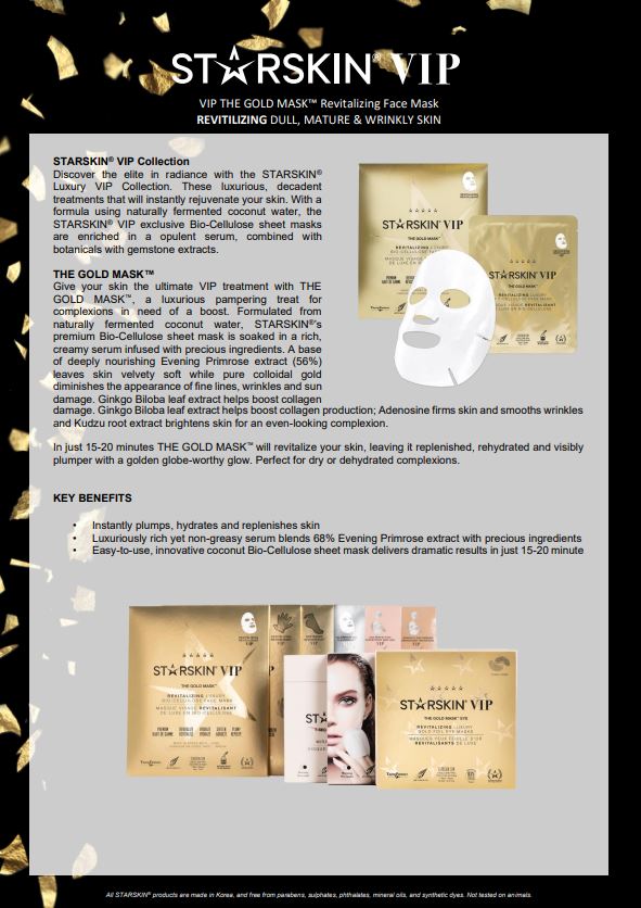 Mascarilla facial Gold Mask