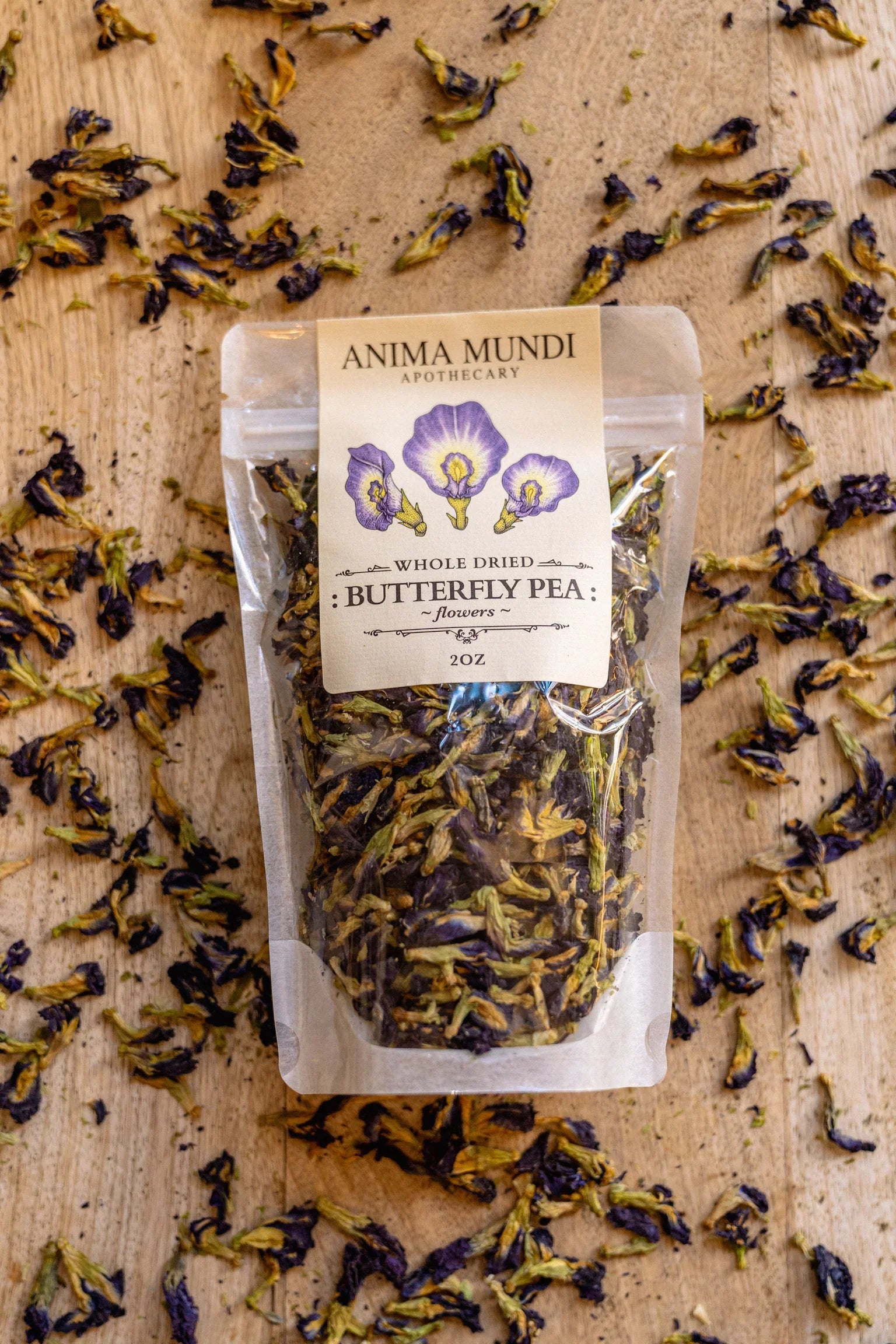 WHOLE BUTTERFLY PEA FLOWERS Infusión | Organic Blue Healer*