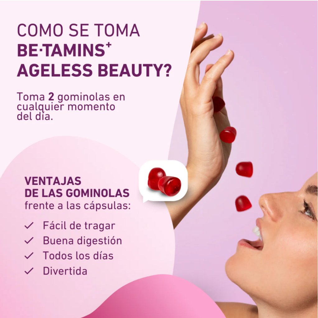 Ageless beauty gominolas con ácido hialurónico para una piel radiante