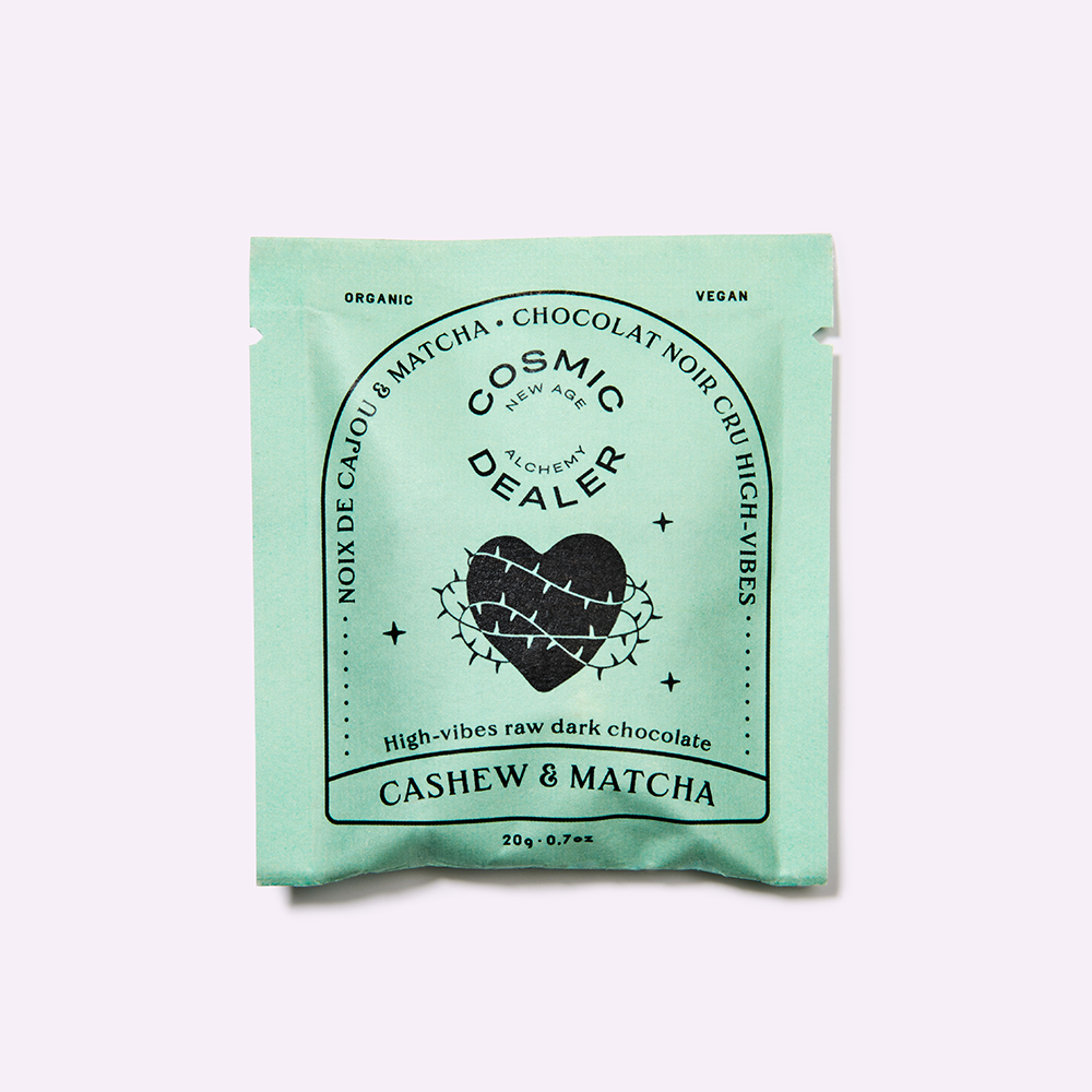 Snack de chocolate Chakra de anacardo y matcha