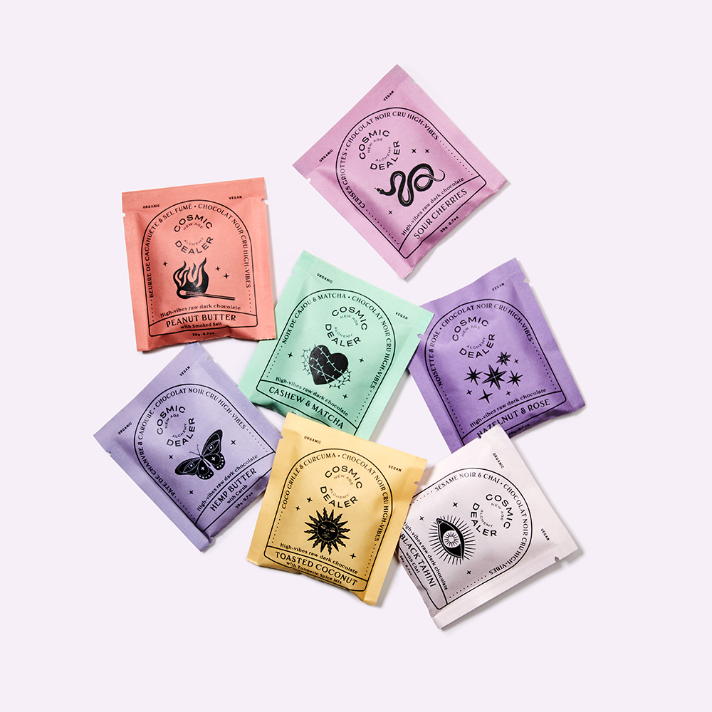 Snack de chocolate Chakra Genmaicha: de té verde con arroz integral crujiente