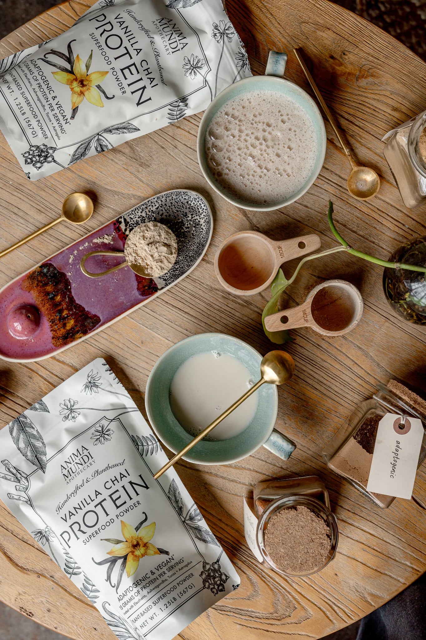 PROTEÍNA VEGETAL Polvo | Vainilla& Chai + Supercombustible adaptogénico