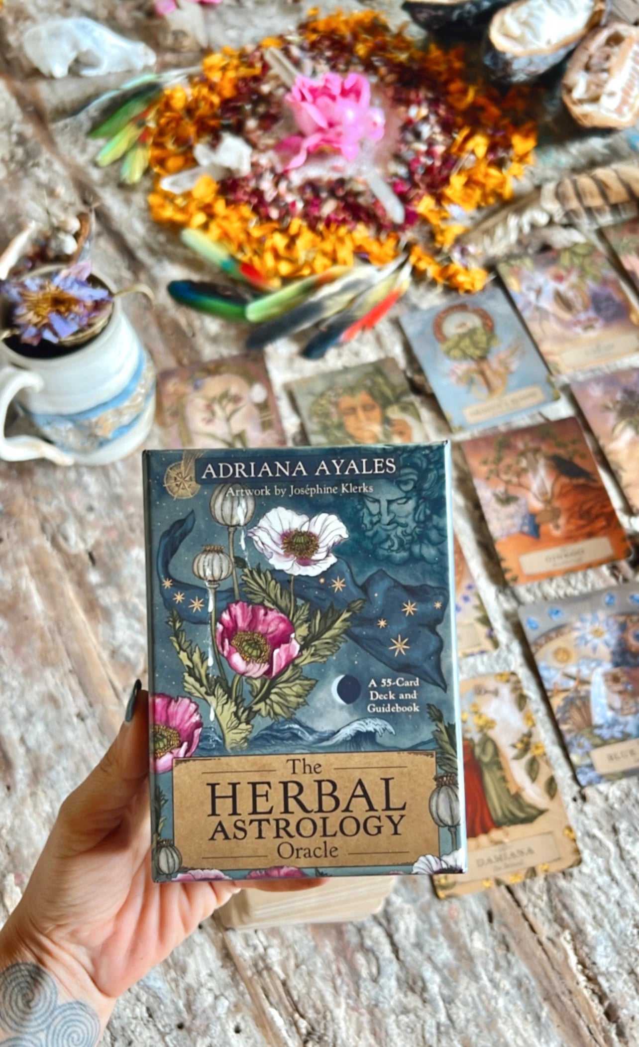 HERBAL ASTROLOGY Oráculo | Baraja de 55 cartas + libro/guía