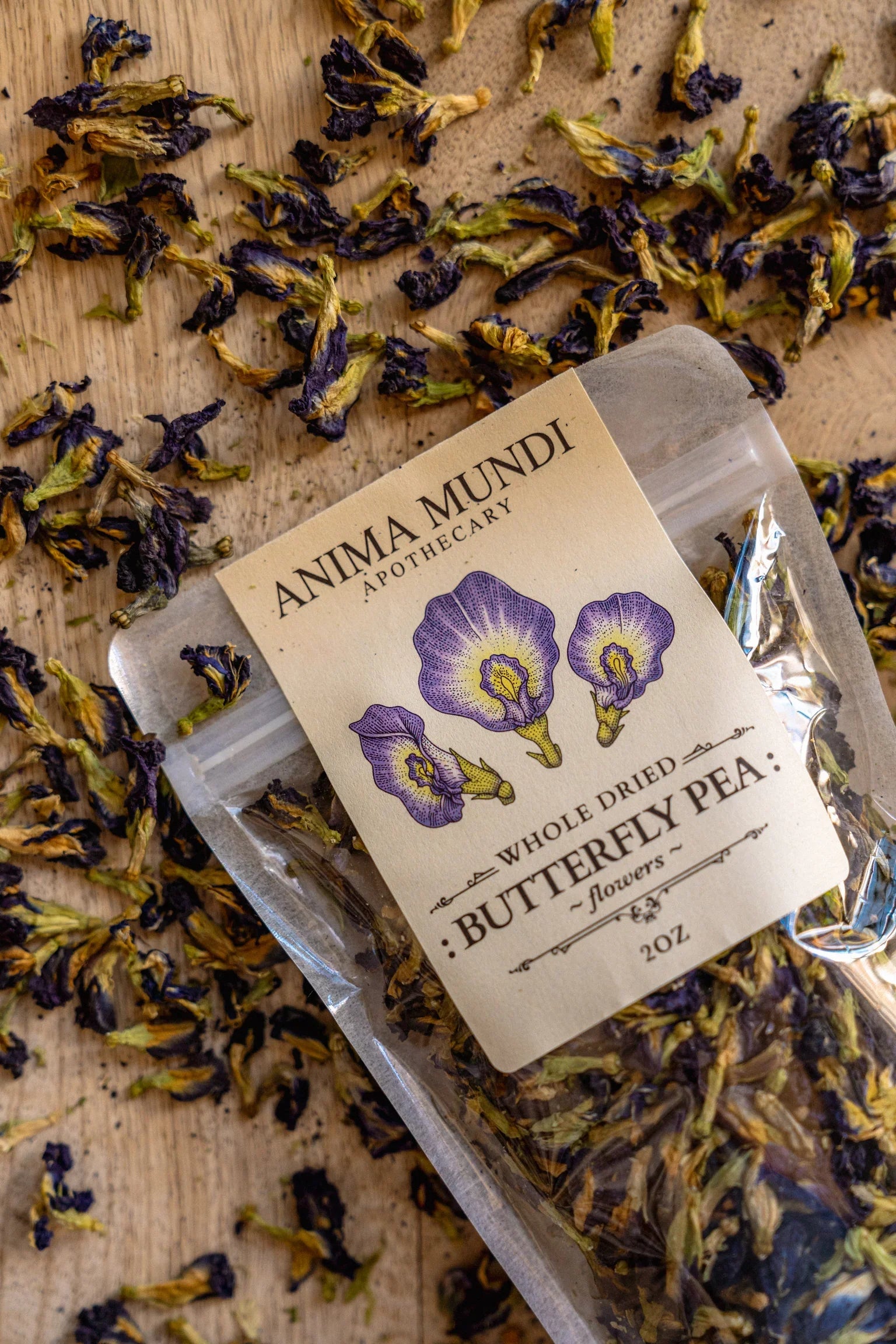WHOLE BUTTERFLY PEA FLOWERS Infusión | Organic Blue Healer*
