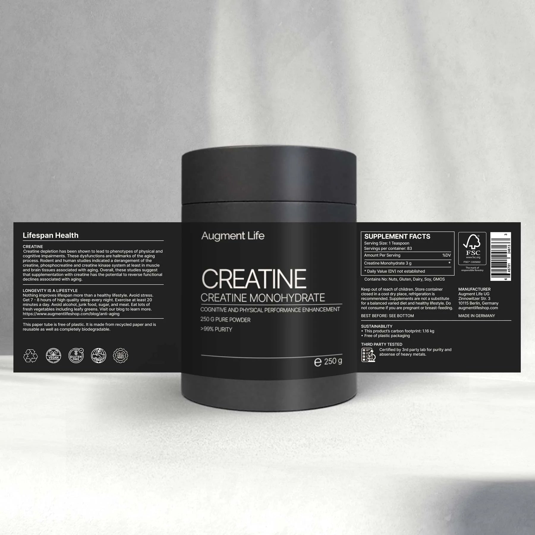 MONOHIDRATO DE CREATINA Polvo | Energía y músculo