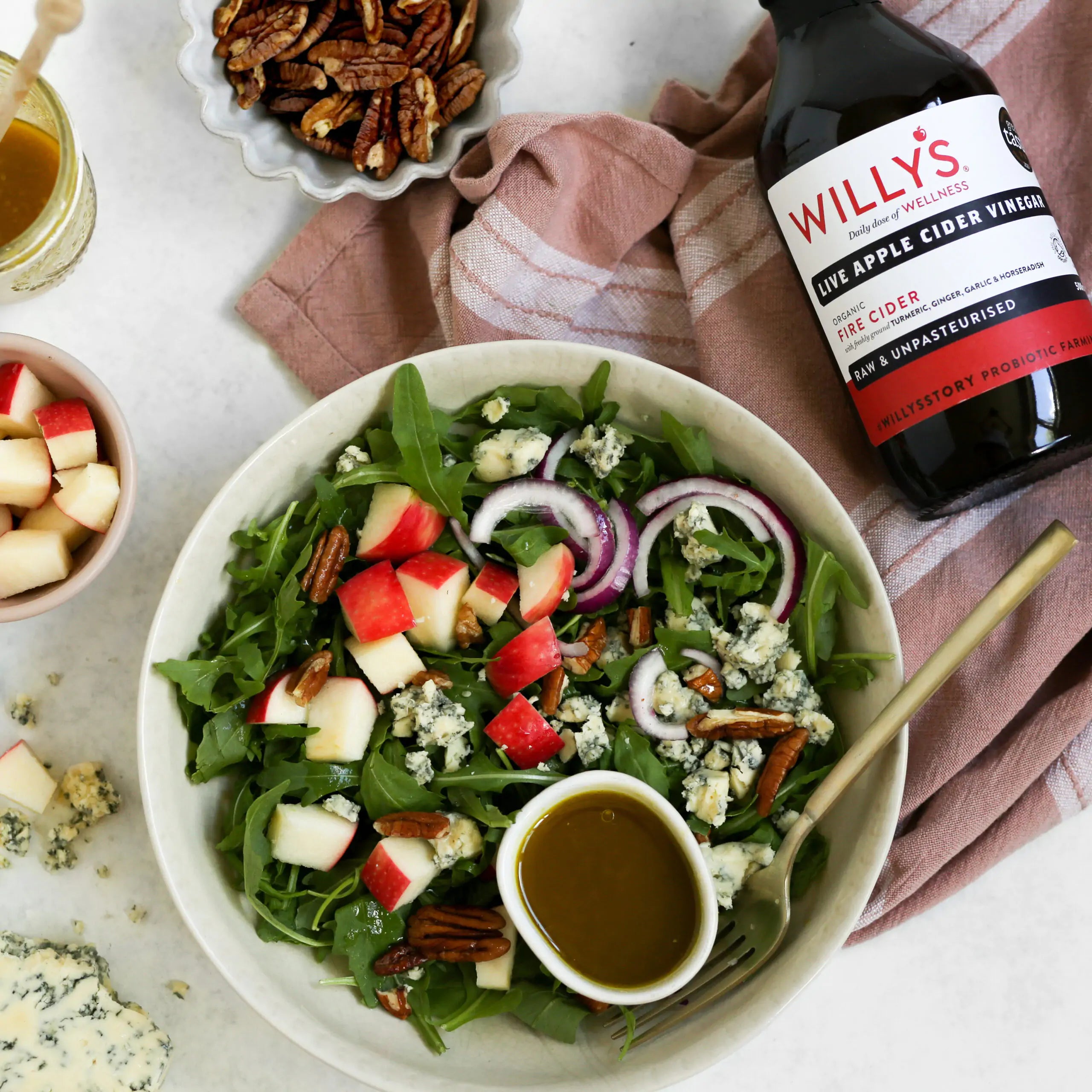 WILLY'S Vinagre de sidra orgánico | Alimento vivo con probióticos naturales