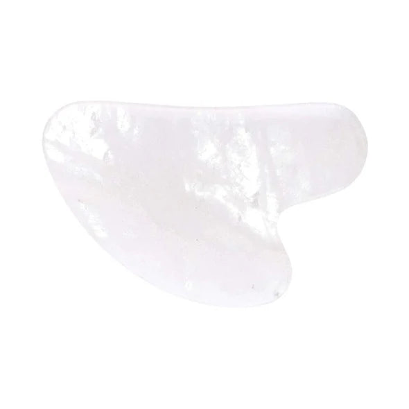 Gua sha masajeador mediano de Cuarzo blanco