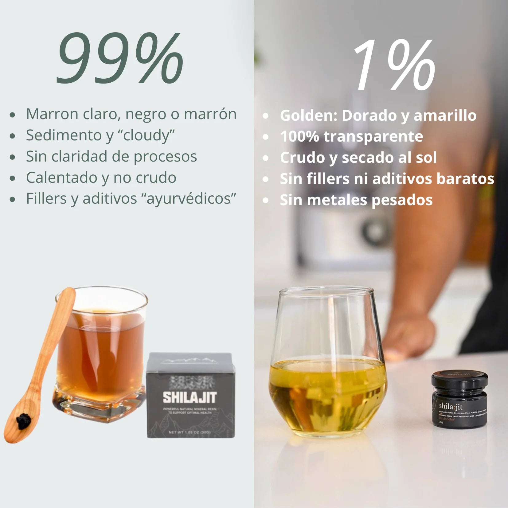 Shilajit dorado puro