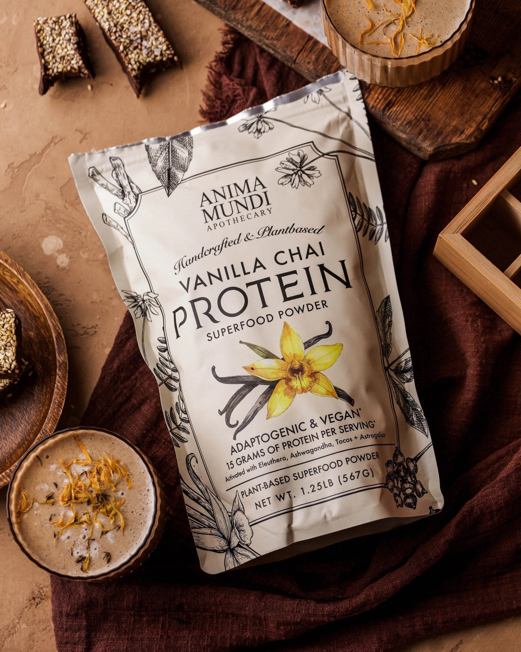 PROTEÍNA VEGETAL Polvo | Vainilla& Chai + Supercombustible adaptogénico